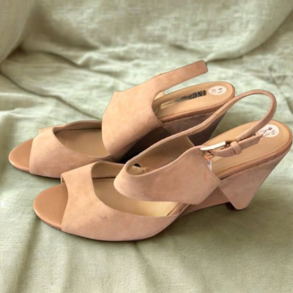 INC Wedge Suede Sandals
